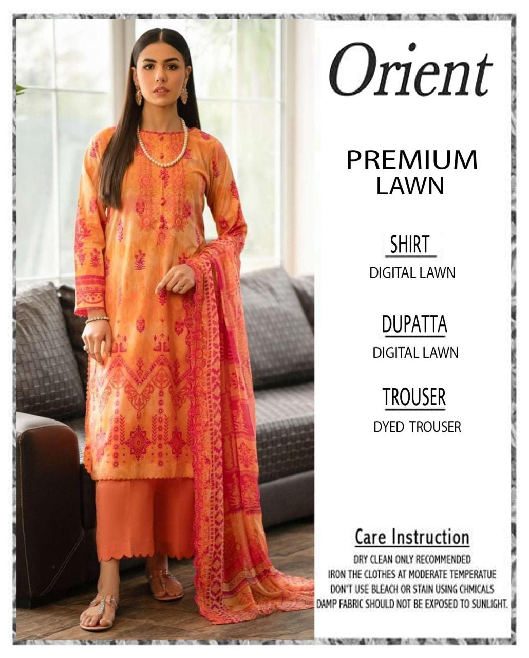 Orient 3-Piece Digital Printed Suit