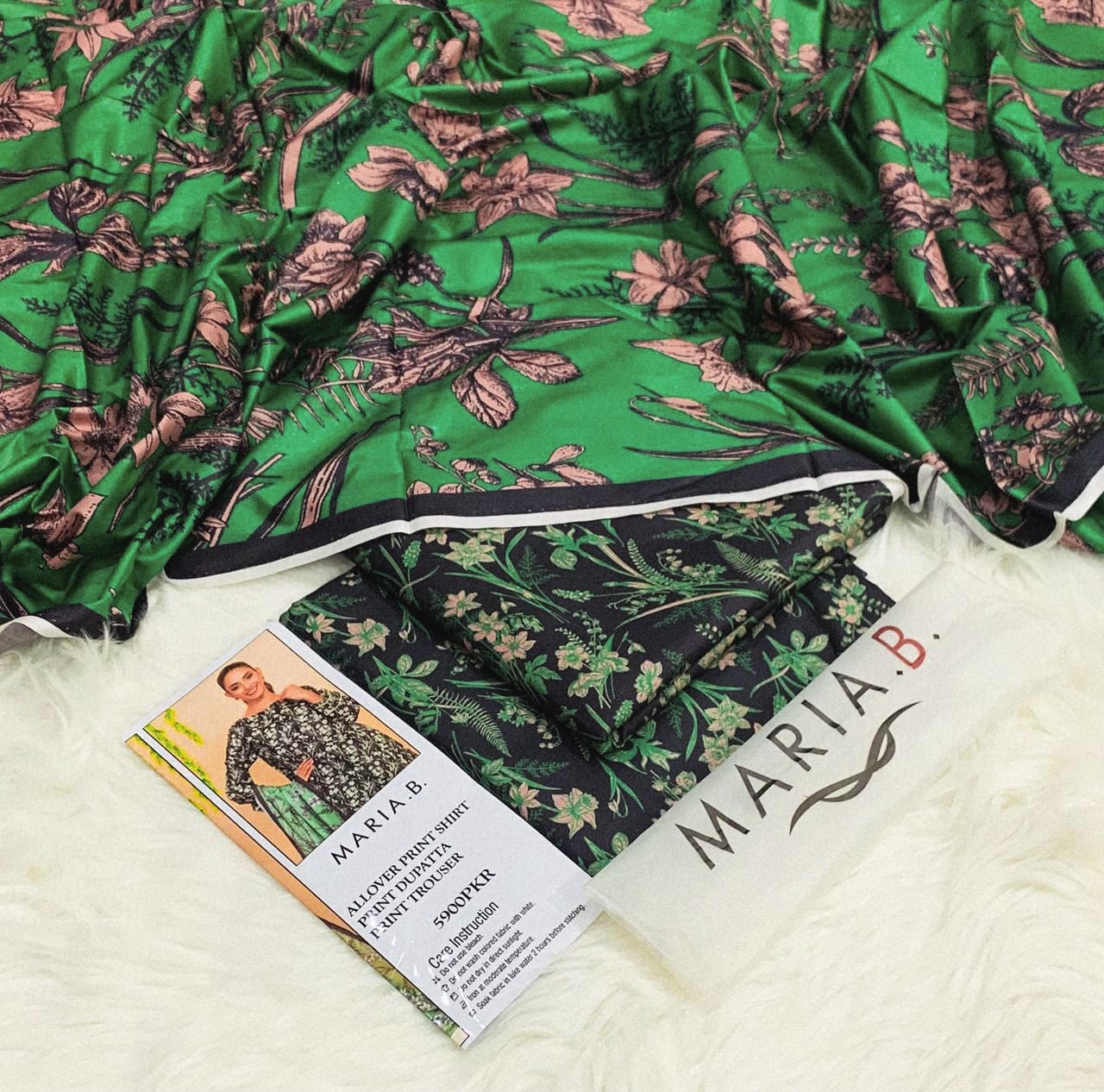 MARIA.B LINEN with LINEN Dupatta