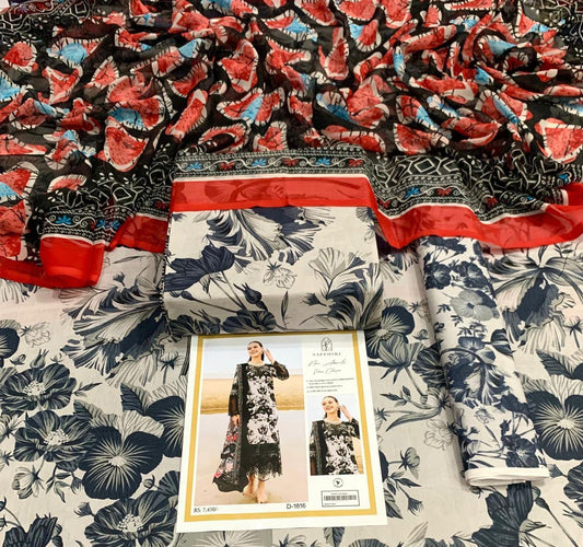 MARIA.B  with Shafoon Duppata 3pc Lawn Collection