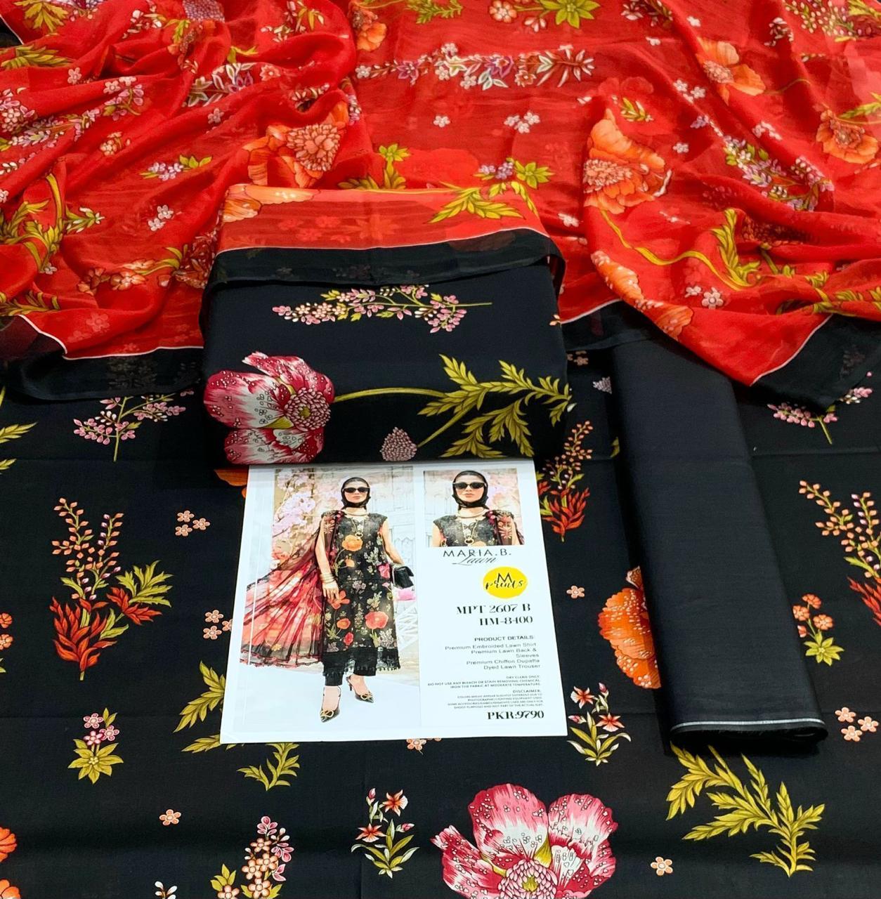 MARIA.B  with Shafoon Duppata 3pc Lawn Collection
