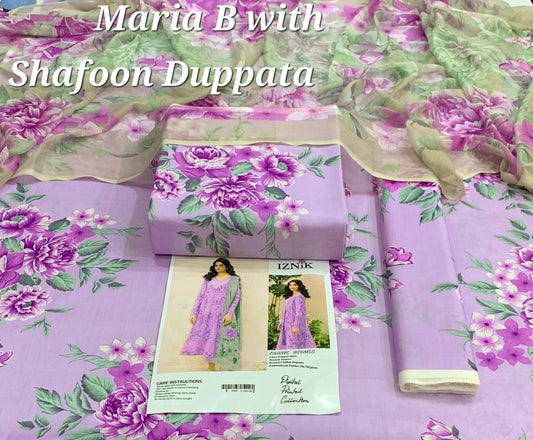MARIA.B  with Shafoon Duppata 3pc Lawn Collection