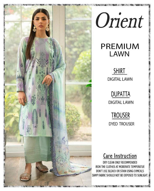 Orient 3-Piece Digital Printed Suit