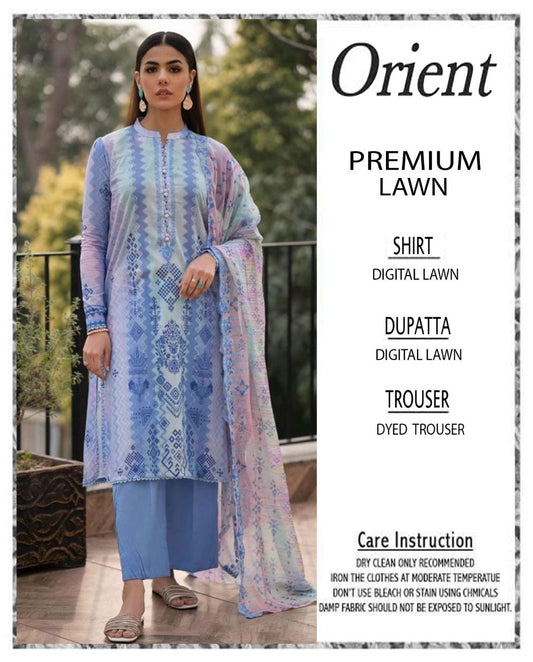 Orient 3-Piece Digital Printed Suit