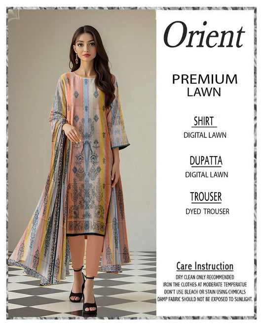 Orient 3-Piece Digital Printed Suit