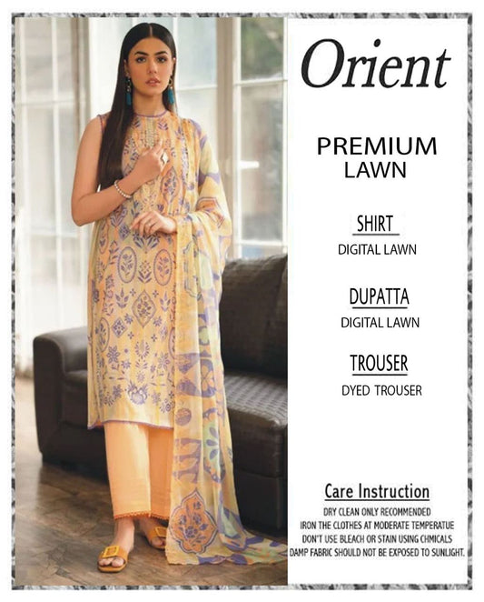 Orient 3-Piece Digital Printed Suit