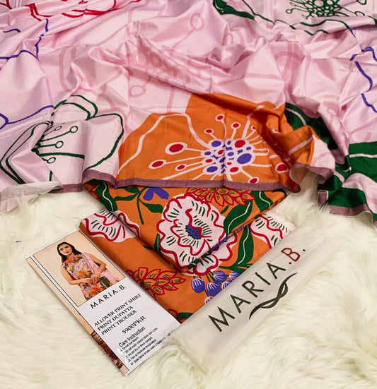 MARIA.B  LINEN with LINEN Dupatta