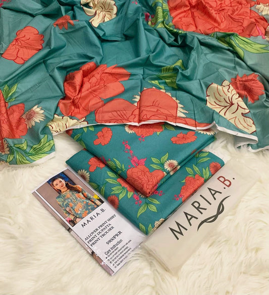 MARIA.B  LINEN with LINEN Dupatta
