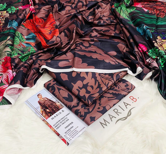 MARIA.B  LINEN with LINEN Dupatta